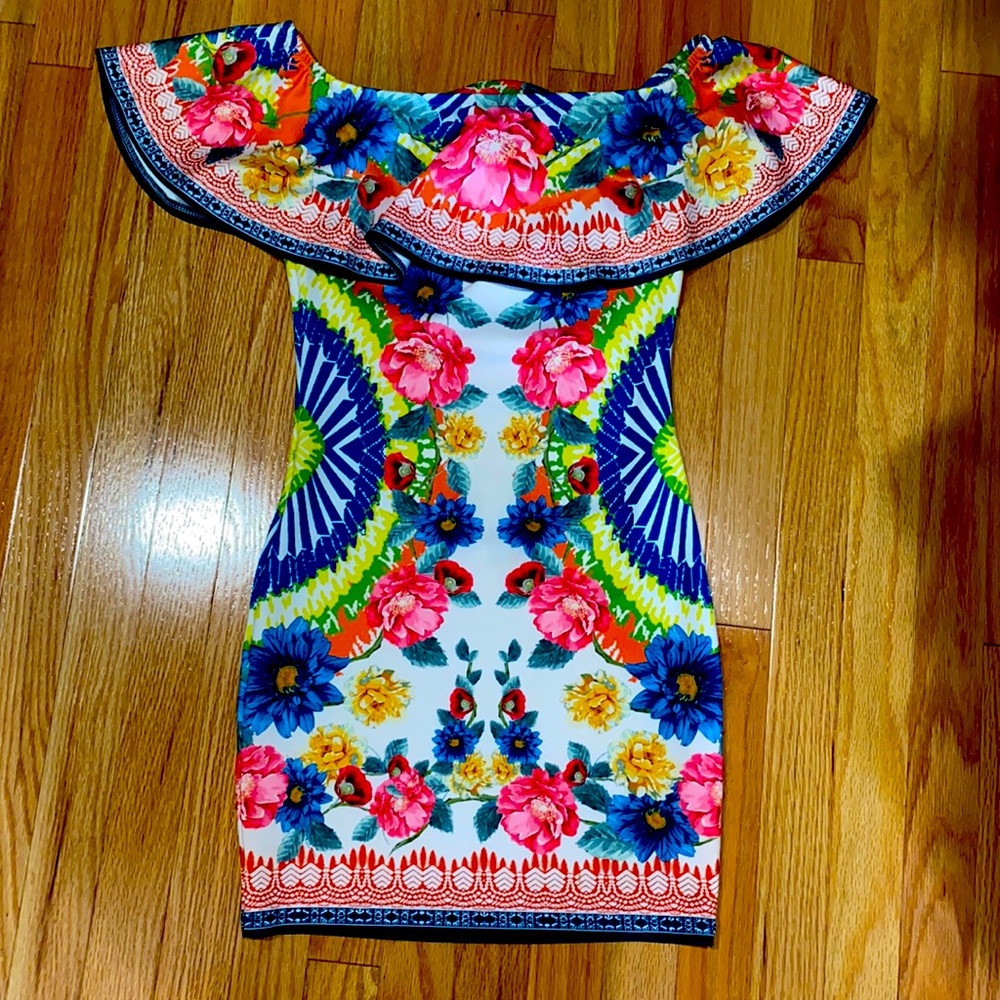 Off the shoulder floral dress